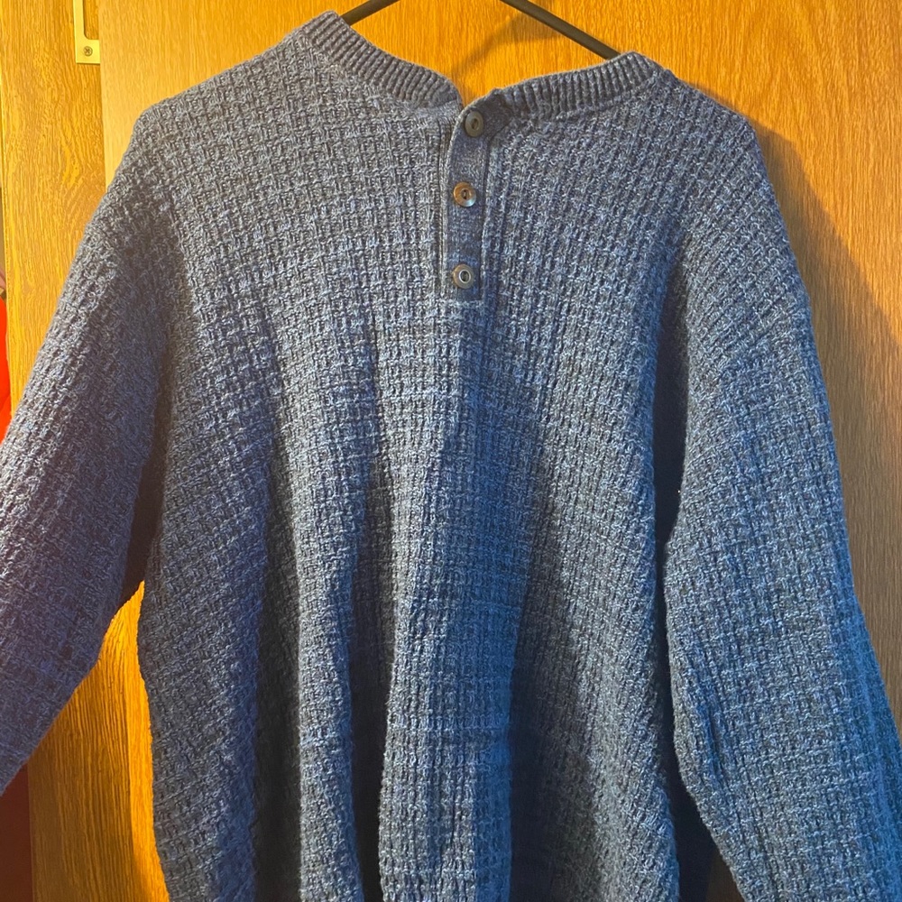 large navy blue men’s sweater